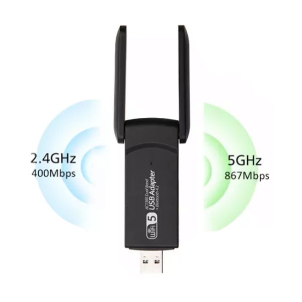 USB WIFI DUAL BAND 1200MBPS 2 ANTENAS