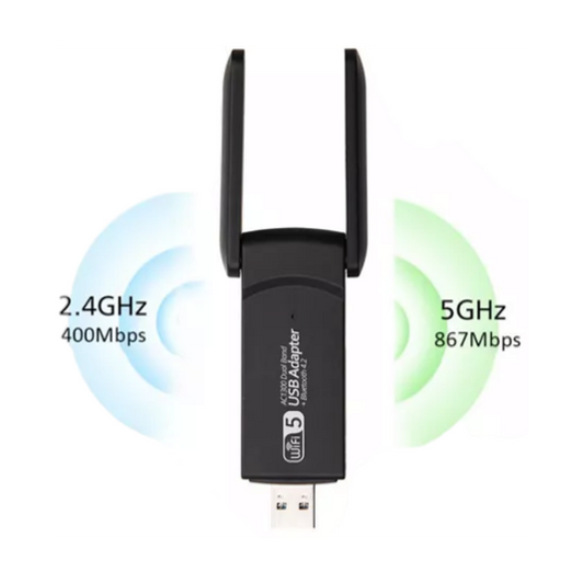 USB WIFI DUAL BAND 1200MBPS 2 ANTENAS