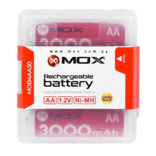 PILA RECARGABLE MOX AA X4 3000MAH