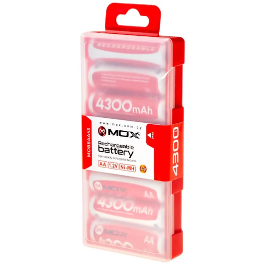 PILA RECARGABLE MOX AA X8 4300MAH